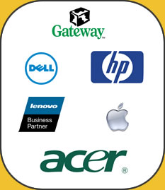 Gateway, Dell, HP, Lenovo, Acer, MAC